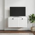 vidaXL Nástenná TV skrinka Biela 59,5 x 31 x 30 cm Kompozitné drevo