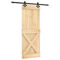 vidaXL Posuvné dvere 80 x 210 cm Masívne borovicové drevo (neupravené)