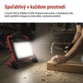 LED reflektor ELION 100W, červeno-čierny, IP65, 16 000 lm, neutrálna biela