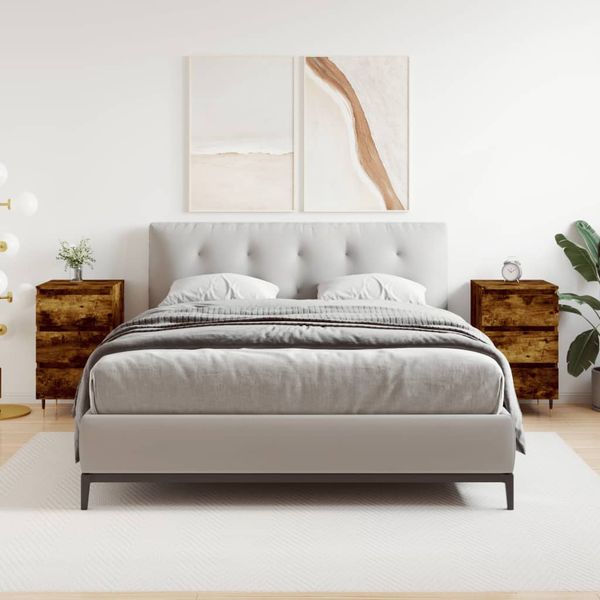 vidaXL Nočné stolíky 2 ks dymový dub 40x35x69 cm kompozitné drevo