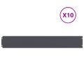 vidaXL Obrubník trávnika 10 ks 15 x 103 cm Antracitová