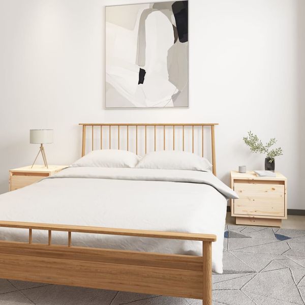 vidaXL Nočné stolíky 2 ks 35x34x32 cm masívne borovicové drevo