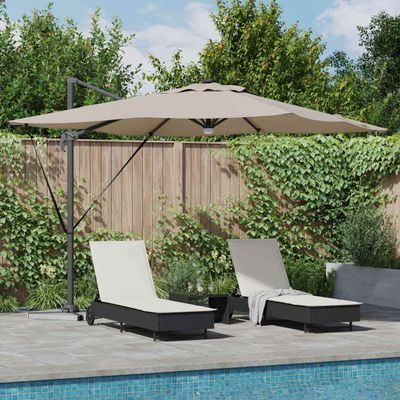 vidaXL Roma Parasol 286 x 284 x 270 cm Hliník a polyester Obdĺžnikový