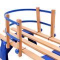 vidaXL Skladacie snehové sánky s operadlom, drevo 119 cm