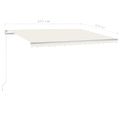 vidaXL Automatická markíza, LED a senzor vetra 4,5x3,5 m, krémová