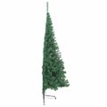 vidaXL Umelý predsvietený vianočný stromček Zelená 240 cm PVC