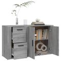 vidaXL Komoda sivá sonoma 100x33x59,5 cm spracované drevo