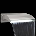 vidaXL Vodopád do bazéna s LED Nerezová oceľ 304 51 x 26 x 13 cm