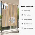 vidaXL Vonkajšia roleta žlto-biela 200x270 cm látka a oceľ