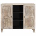vidaXL Servírovacia skriňa Bielená biela 90 x 33 x 75 cm