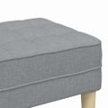 vidaXL lavička s vankúšom Svetlosivá 113 x 57 x 39 cm látka