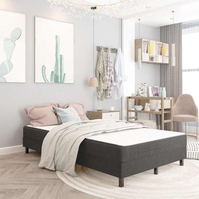 vidaXL Rám na boxspring posteľ, sivý, látka 120x200 cm