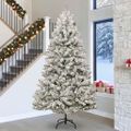 vidaXL Umelý Sklápací Vianočný Stromček 300 LED Zelená a biela 300 cm