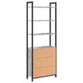 vidaXL Knižnica 6 úrovní 60 x 24 x 161 cm Kompozitné drevo Sivý Sonoma