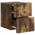 vidaXL Nástenná nočná skrinka 2 ks Dymový dub 33 x 34,5 x 43 cm