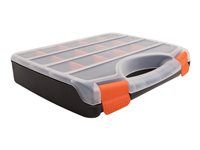 Box na nářadí - 17 oddílů - plast - černá, oranžová