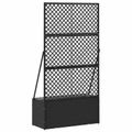 vidaXL Záhradná mriežka na kvetináče Čierny 70 x 30 x 135 cm Kov