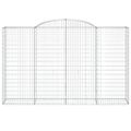 vidaXL Oblúkové gabiónové koše 12 ks 300x50x180/200cm pozink. železo