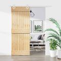 vidaXL Posuvné dvere Prírodná a biela 80 x 210 cm