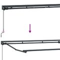 vidaXL Ručný rám markízy s LED Antracitová a biela 5 x 3 m