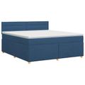 vidaXL Posteľ boxspring s matracom Modrá 180 x 200 cm Látka