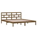 vidaXL Posteľný rám medový 135x190 cm dvojlôžko masívne drevo