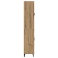 vidaXL Highboard Remeselný dub 69,5 x 34 x 180 cm Kompozitné drevo