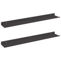 vidaXL Závesná polica 2 ks Čierny 60 x 8,5 x 2,5 cm Oceľ
