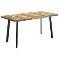 vidaXL Jedálenský stôl, nohy v tvare V 160x80x77 cm, recyklovaný masív