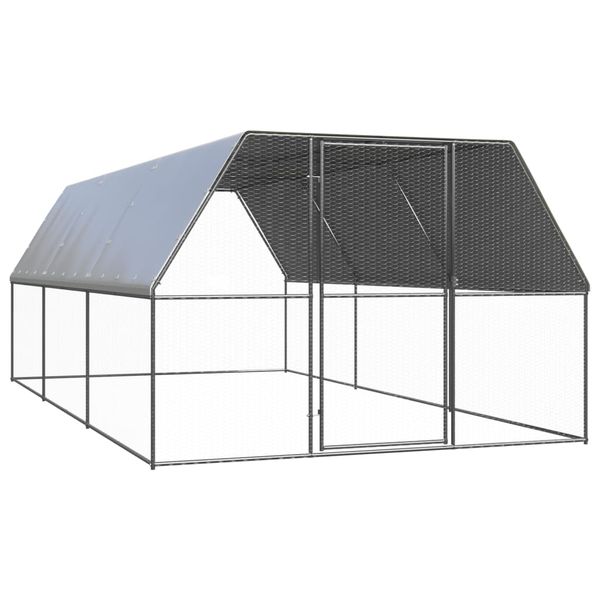 vidaXL Klietka pre sliepky 3x6x2 m pozinkovaná oceľ