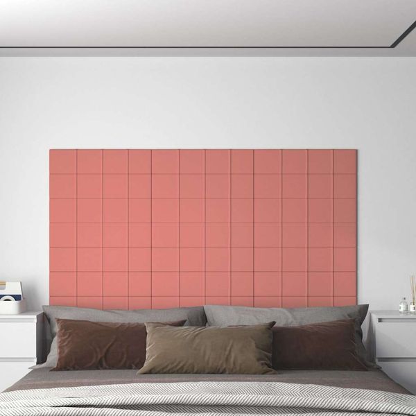 vidaXL Nástenné panely 12 ks ružové 60x30 cm zamat 2,16 m²