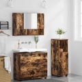 vidaXL Sada kúpeľňového nábytku 3 ks Dymová dub 76,5 x 35 x 64 cm