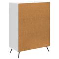 vidaXL Servírovacia skriňa Biela s vysokým leskom 66 x 34,5 x 90 cm