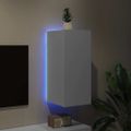 vidaXL TV nástenná skrinka s LED svetlami biela 30,5x35x70 cm