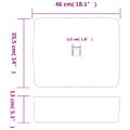 vidaXL Umývadlo na dosku čierne obdĺžnikové 46x35,5x13 cm keramické