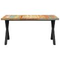 vidaXL Jedálenský stôl, nohy v tvare X 180x90x77 cm, recyklovaný masív