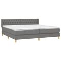 vidaXL Boxspring posteľ s matracom tmavosivá 200x200 cm látka