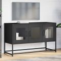TV skrinka vidaXL Čierna 100,5x39x60,5 cm Oceľ valcovaná za studena