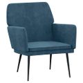 VidaXL Kreslo modré 62x79x79 cm zamat