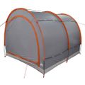 vidaXL Stan na uskladnenie bicyklov Šedá a oranžová 256 x 222 x 182 cm
