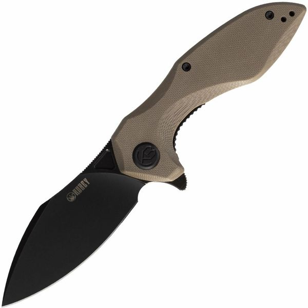 Kubey KU236I Noble Nest vreckový nôž 8 cm, Dark Stonewash, hnedá Tan, G10