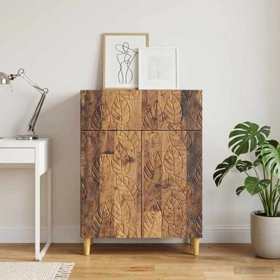 vidaXL Servírovacia skriňa Staré drevo 66 x 34,5 x 90 cm
