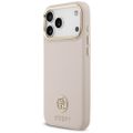 Puzdro Guess pre iPhone 17 Pro Max HC MAGSAFE PU S GRAINED PU STRASS LOGO ružové