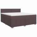 vidaXL Posteľ boxspring s matracom Tmavohnedá 140 x 200 cm Látka