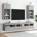 vidaXL TV skrinky s LED svetlami 2 ks sivé sonoma 40,5x30x90 cm