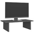 vidaXL Stojan na monitor sivý 50x27x15 cm masívna borovica
