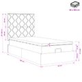 vidaXL Polohovací postel s matrací Tmavomodrá 90 x 190 cm Zamat