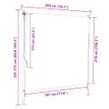 vidaXL Vonkajšia zatemňovacia roleta antracitová 200x270 cm