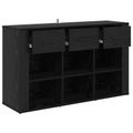 vidaXL Servírovacia skriňa Čierny dub 100 x 30 x 59,5 cm