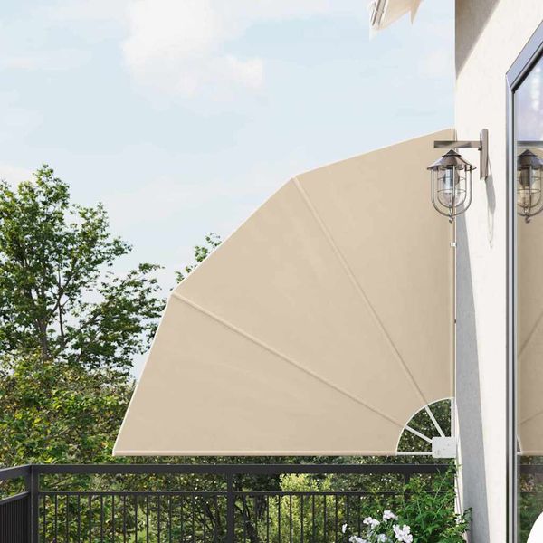 vidaXL Záclona na balkónové súkromie 140 x 140 cm Polyester Béžová